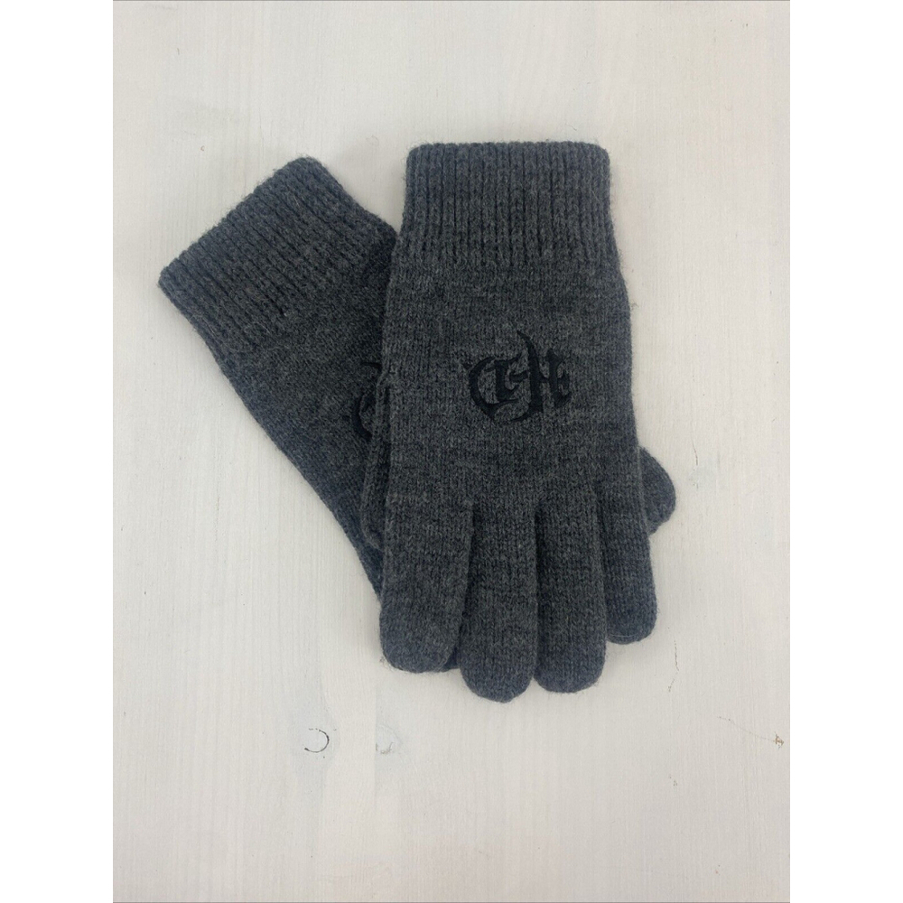 Harley-Davidson® Women's Grey Knit Gloves With black H-D Initials One Size